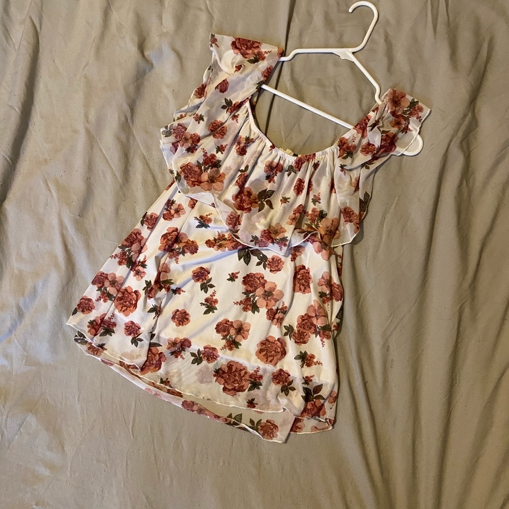 Floral off the shoulder top